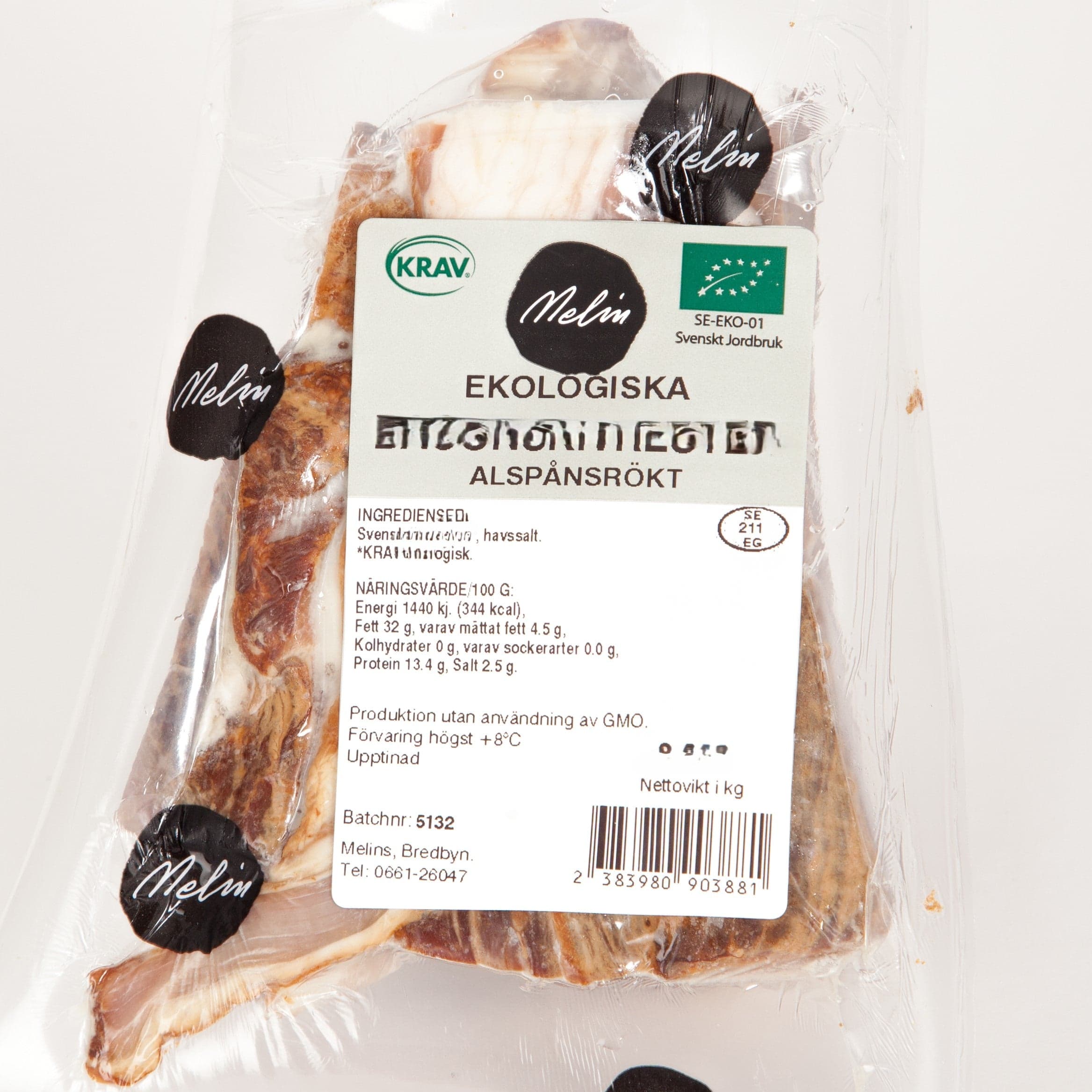 Rökt skinka Ojämna skivor ca450g KRAV