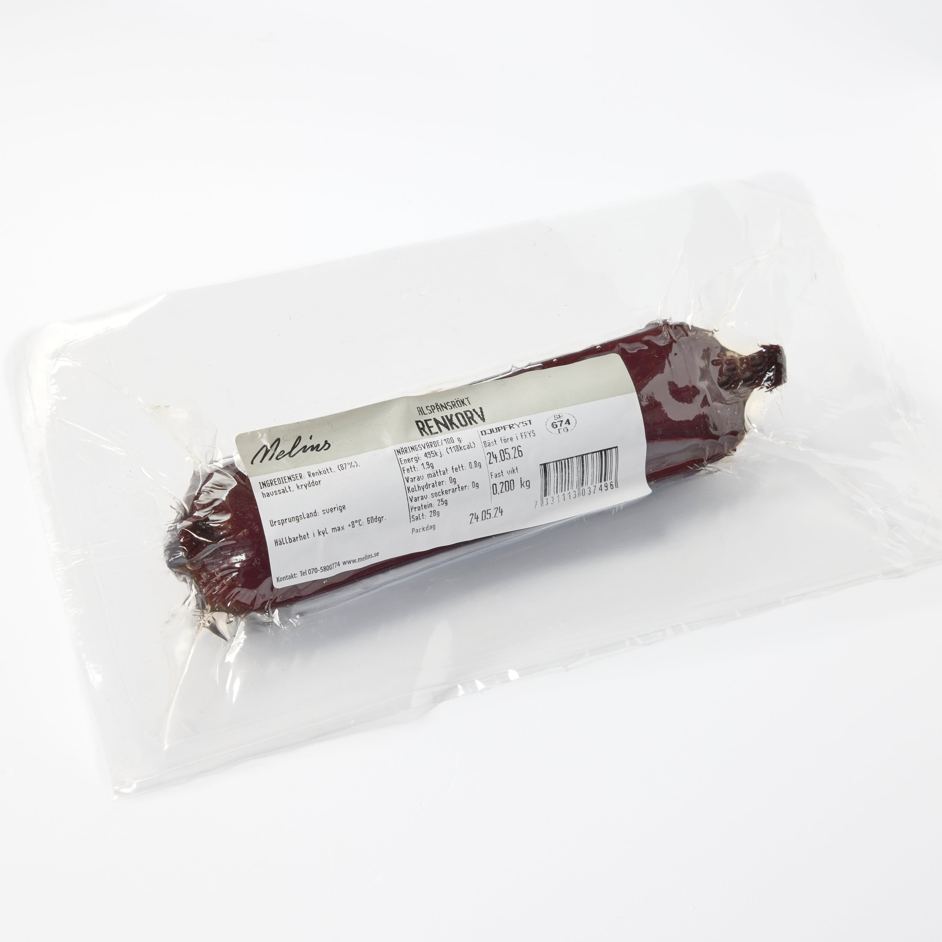 Renkorv Alspånsrökt 200g FRYST